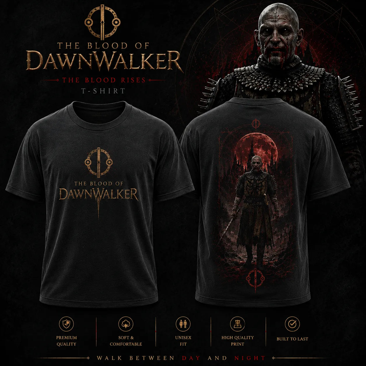 The Blood of Dawnwalker Brencis Vampire Lord Dark Gray T-Shirt