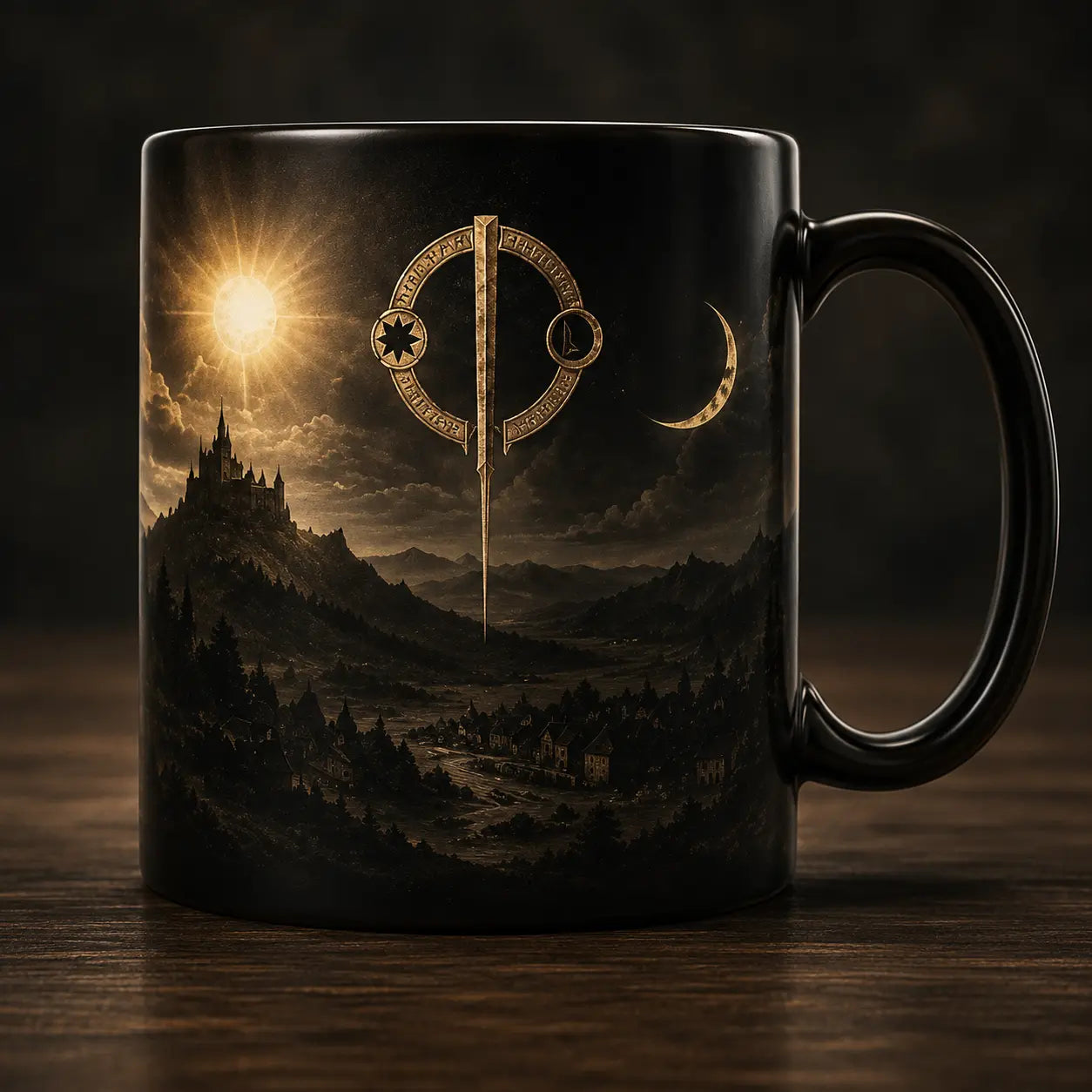 The Blood of Dawnwalker Eclipse Valley Black Mug