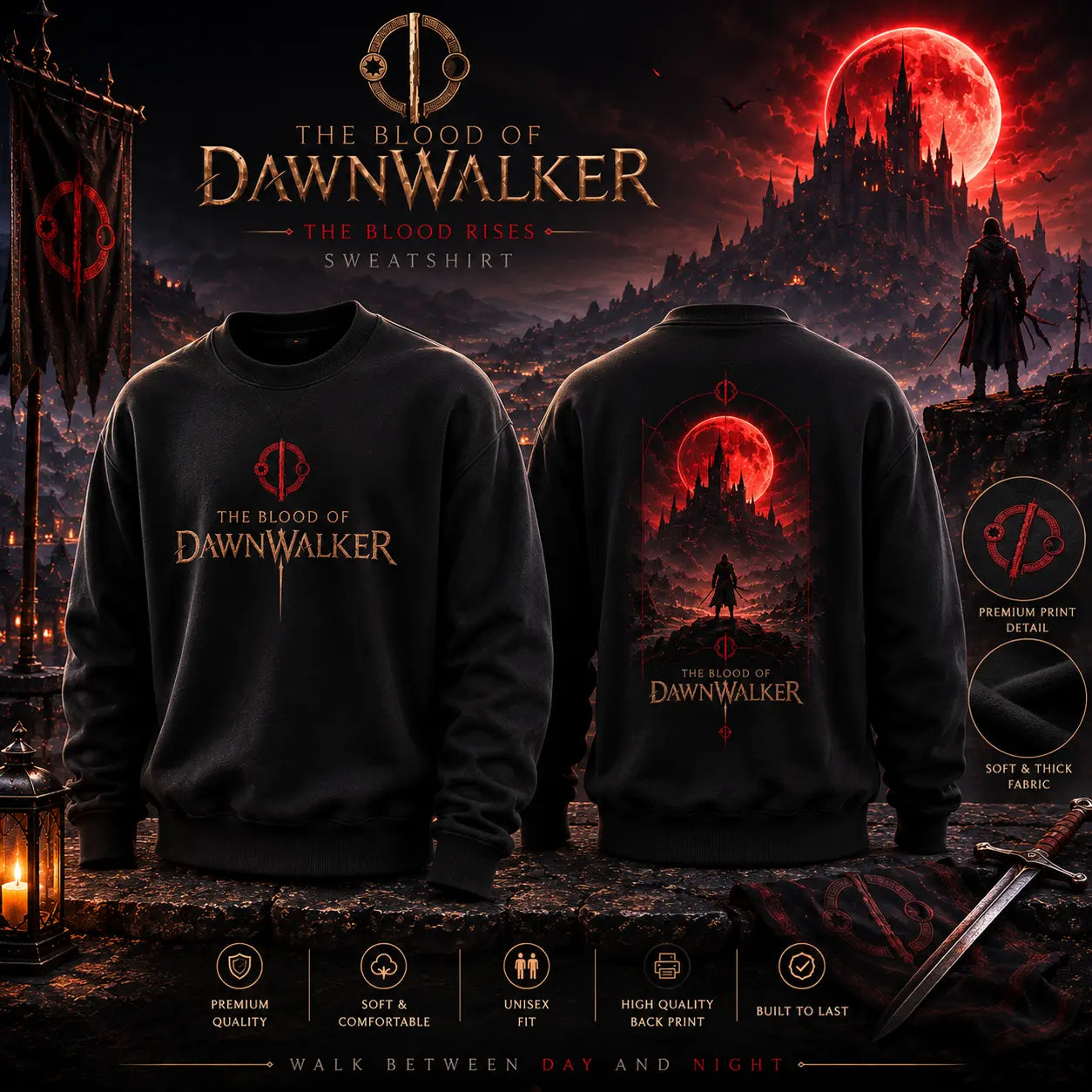 The Blood of Dawnwalker The Blood Rises Black Sweatshirt