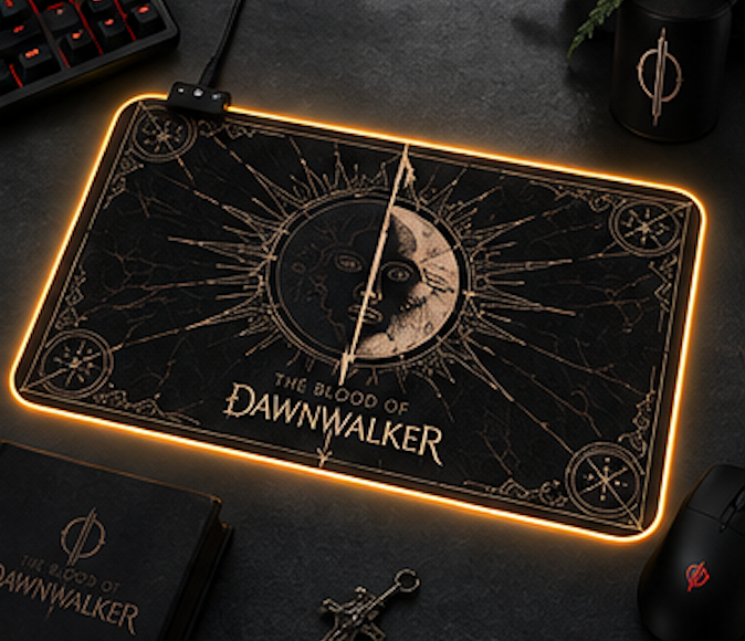 The Blood of Dawnwalker Dual Nature LED Mouse Pad
