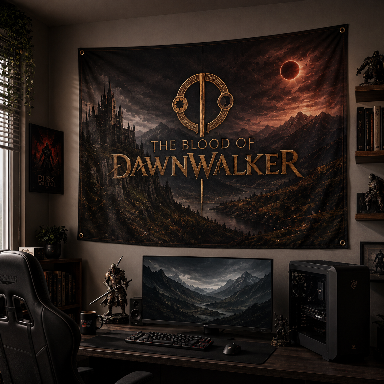 Das Blut des Dämmerwandler-Sonnenfinsternis-Königreichsbanners