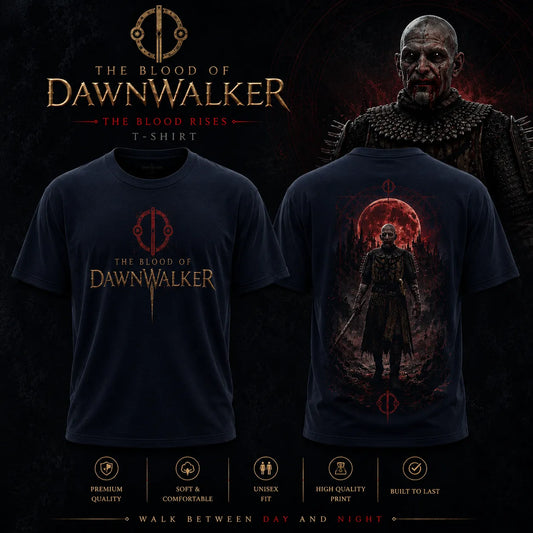 T-shirt bleu marine The Blood of Dawnwalker Brencis Vampire Lord