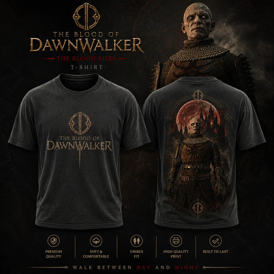 Le T-shirt gris foncé Blood Moon "The Blood of Dawnwalker Brencis"
