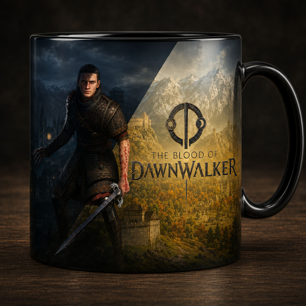 The Blood of Dawnwalker Day & Night Black Mug