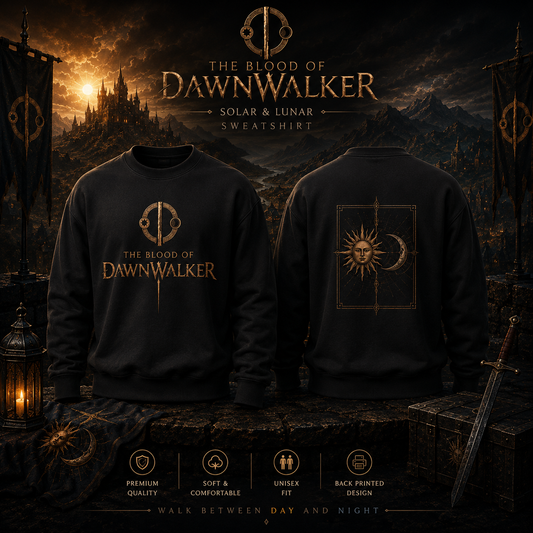 The Blood of Dawnwalker Solar & Lunar Black Sweatshirt