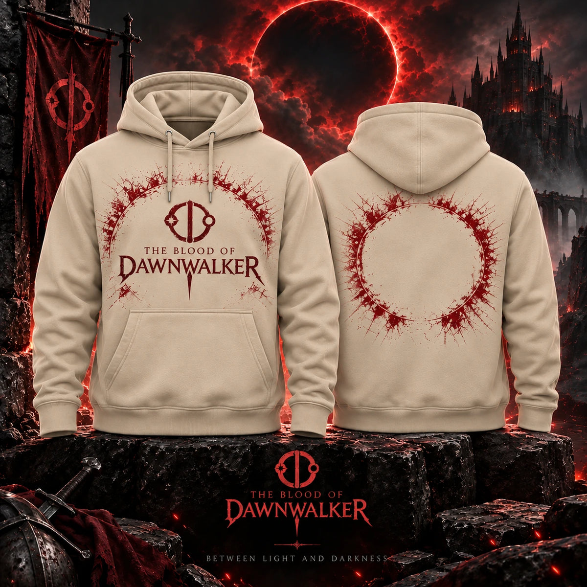Das Blut von Dämmerläufer Coen Eclipse Dunkelgrauer Hoodie