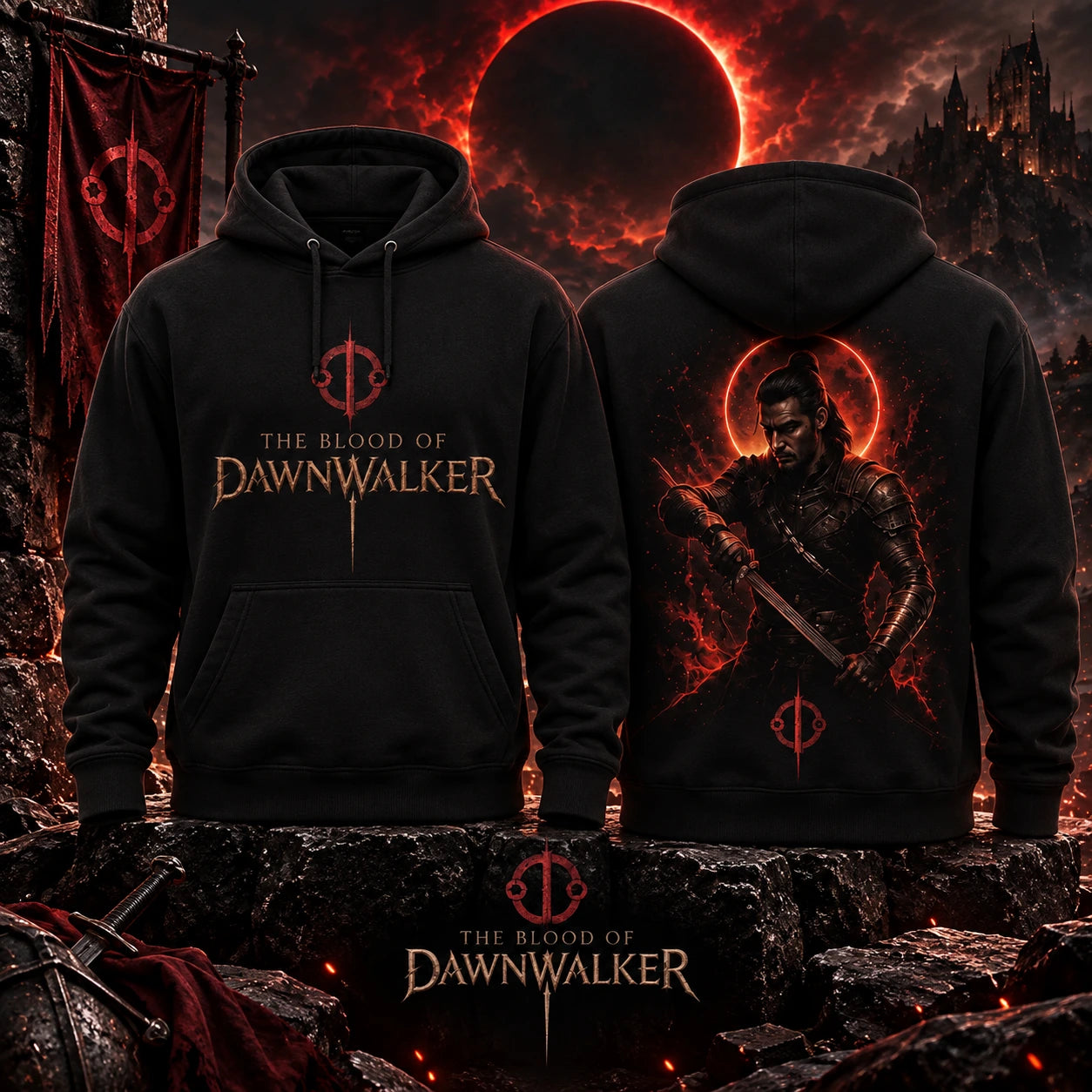 Das Blut von Dämmerläufer Coen Eclipse Dunkelgrauer Hoodie