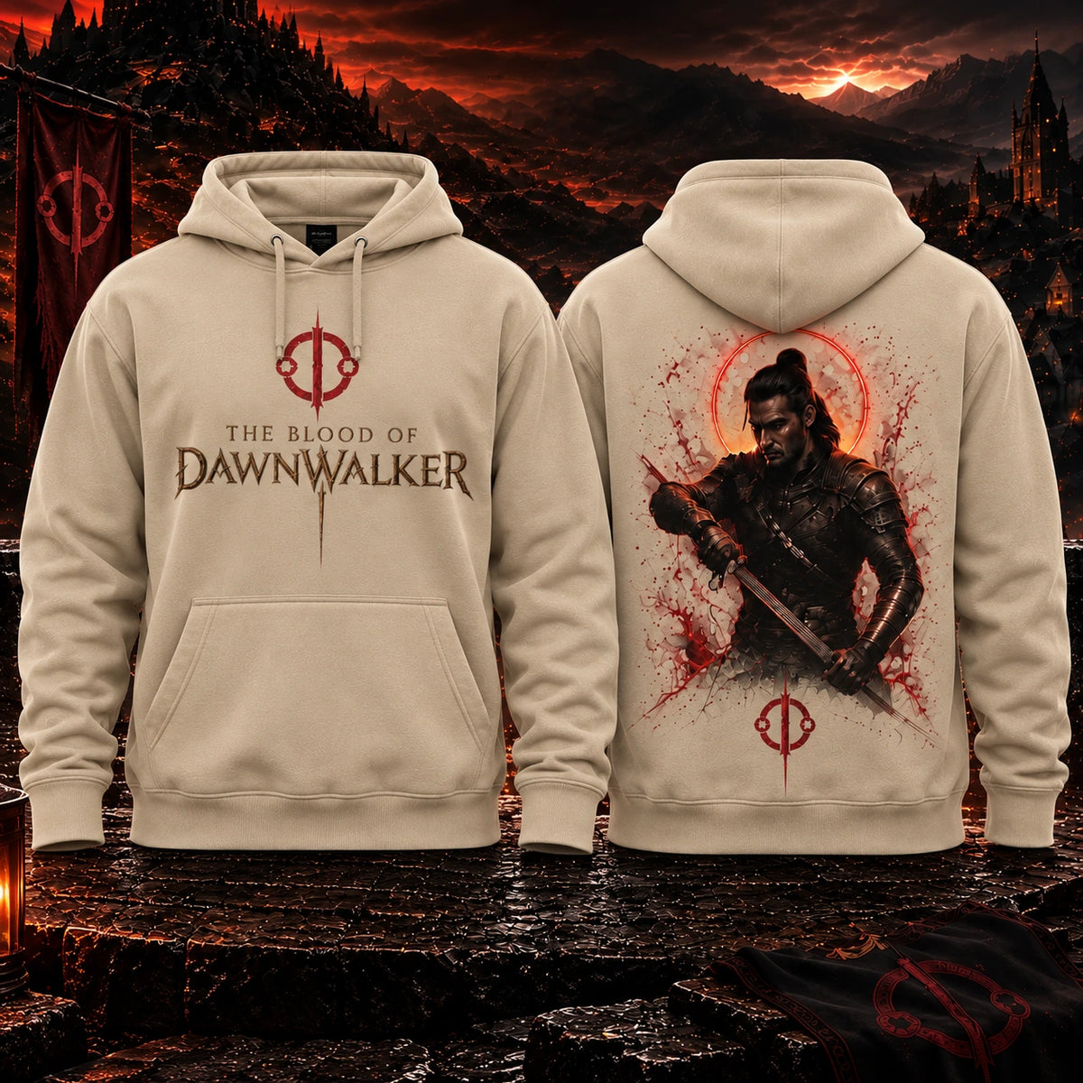 Das Blut von Dämmerläufer Coen Eclipse Dunkelgrauer Hoodie