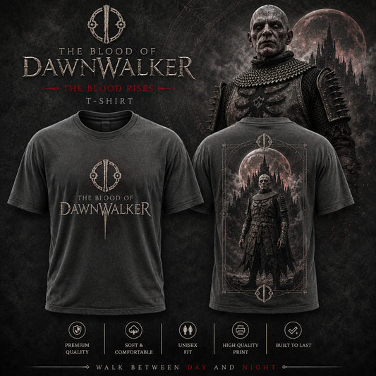 The Blood of Dawnwalker Brencis Blood Moon Gray T-Shirt