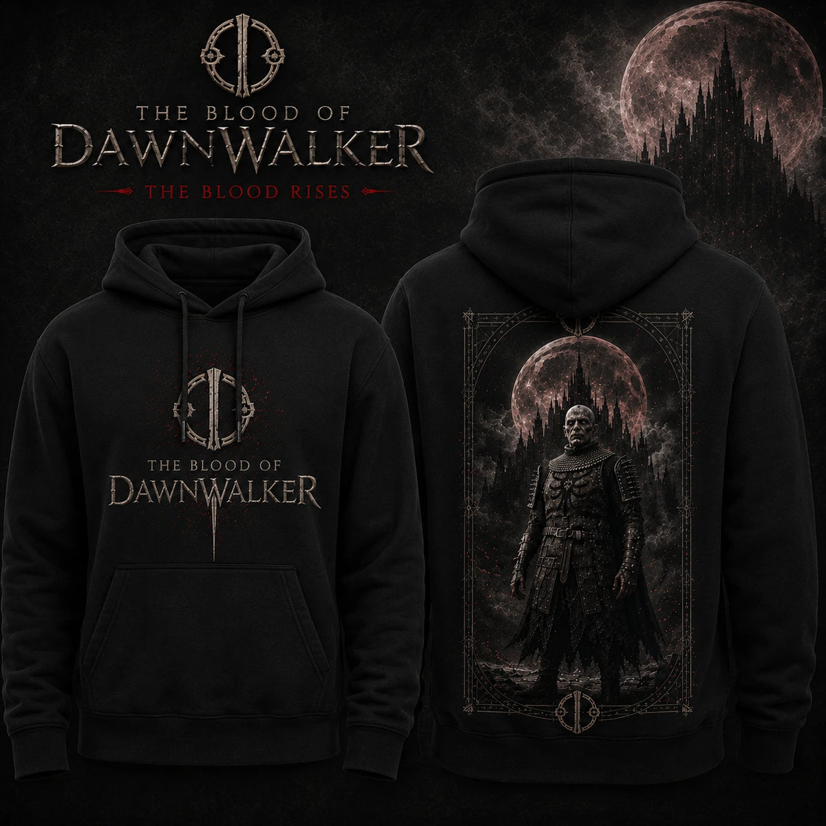 Brencis The Blood of Dawnwalker Moonlit Citadel Black Hoodie