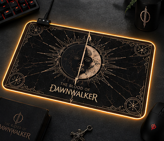 The Blood of Dawnwalker Dual Nature LED Mouse Pad